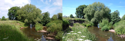 Same view one year apart