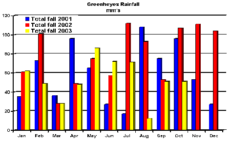 Rainfall graph