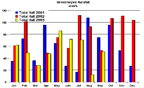 Rainfall graph